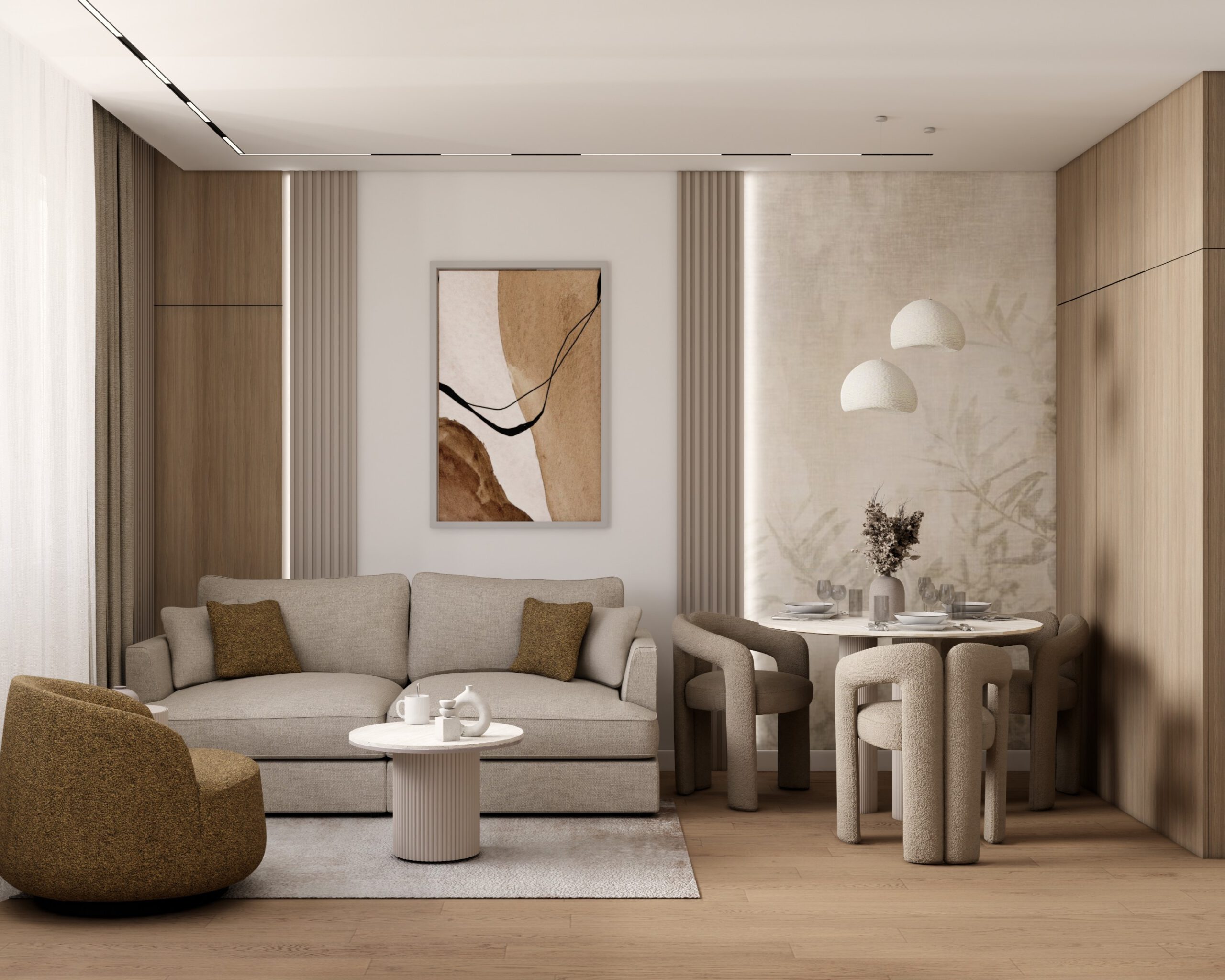 Enterijer jednosobnog stana od 40 m² 