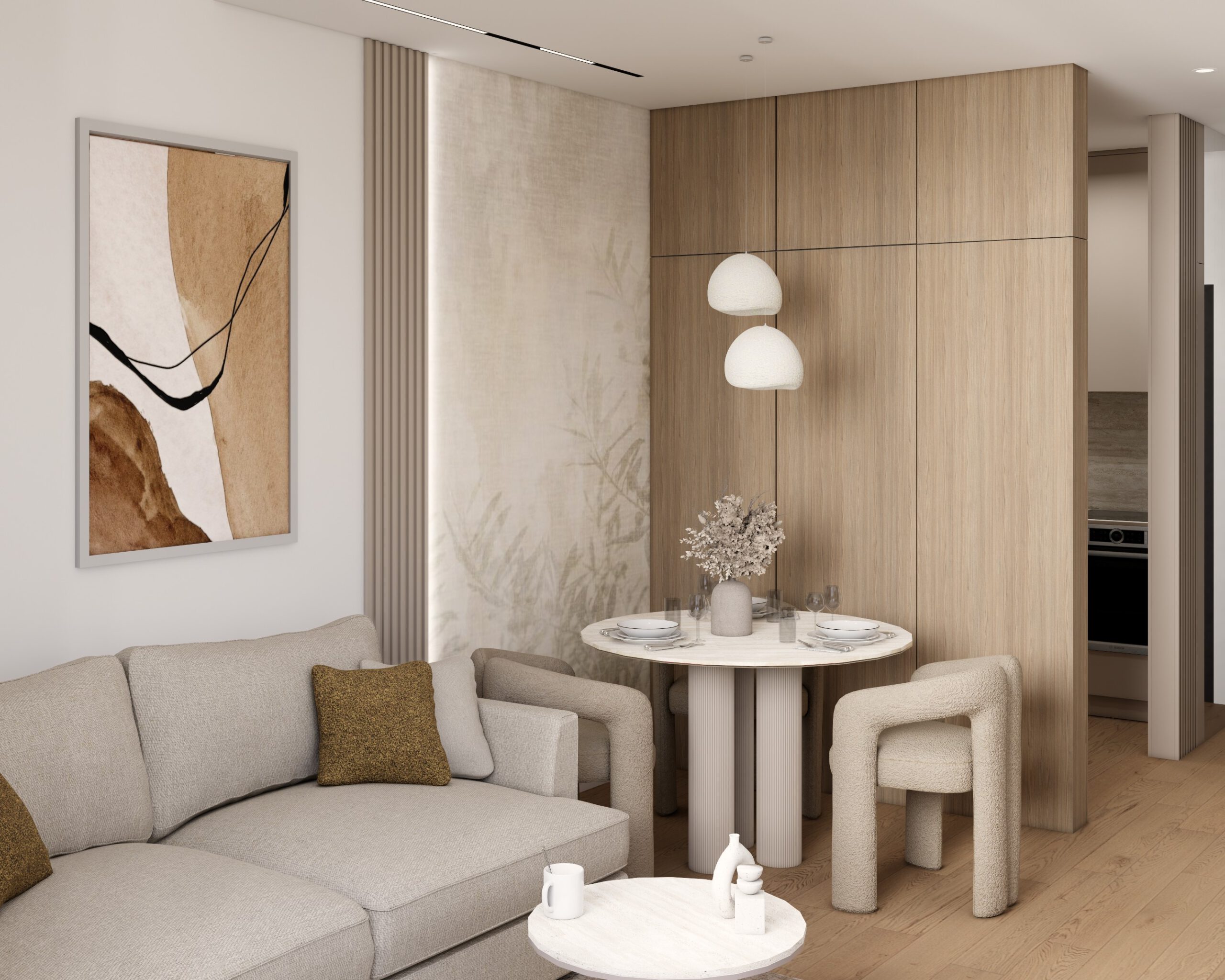 Enterijer jednosobnog stana od 40 m² 